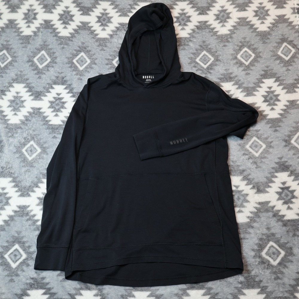 Nobull Merino Wool Blend Hoodie Black Large Pullover Training Activewear F1